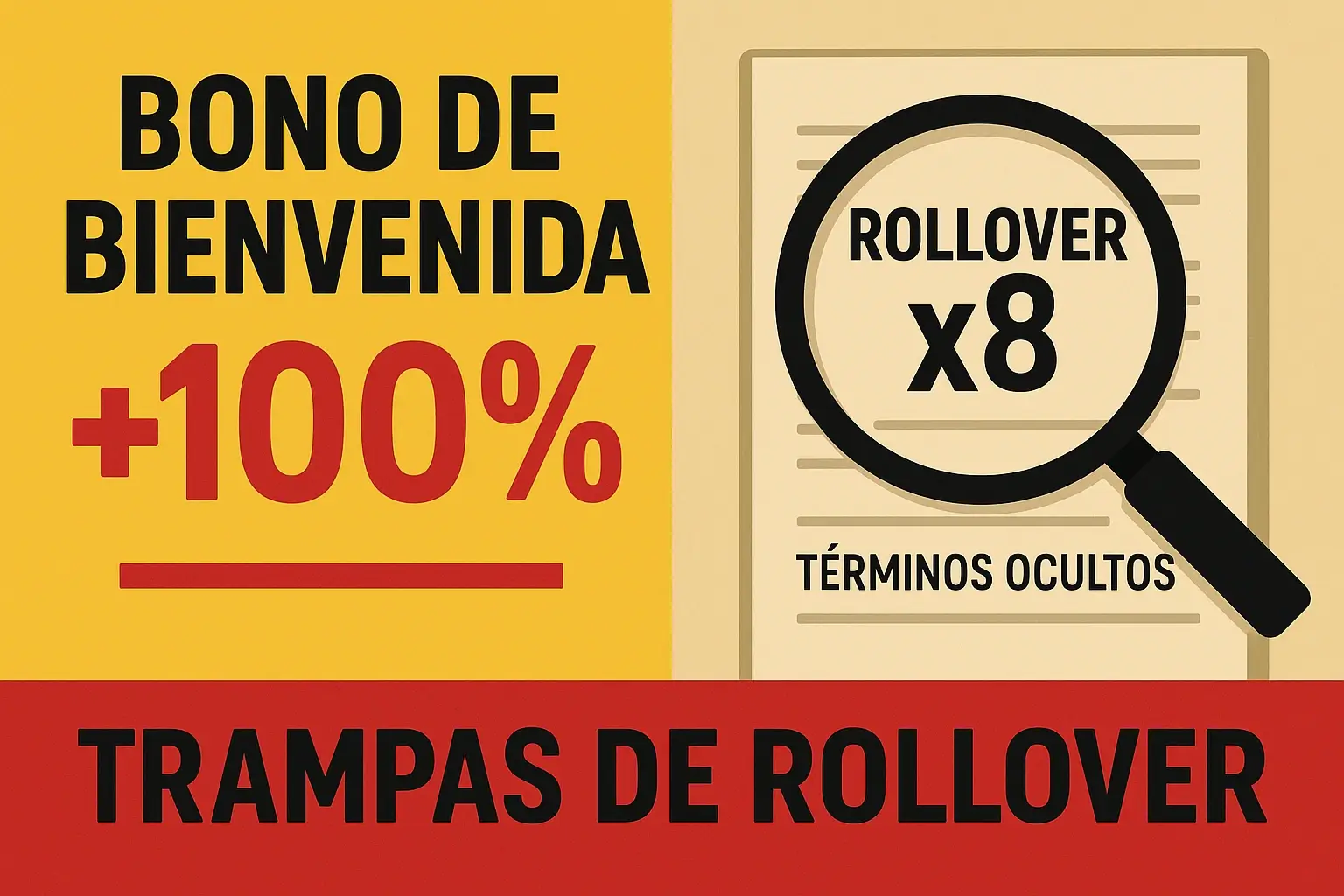 Verdad sobre bonos de bienvenida y trampas de rollover en casas de apuestas