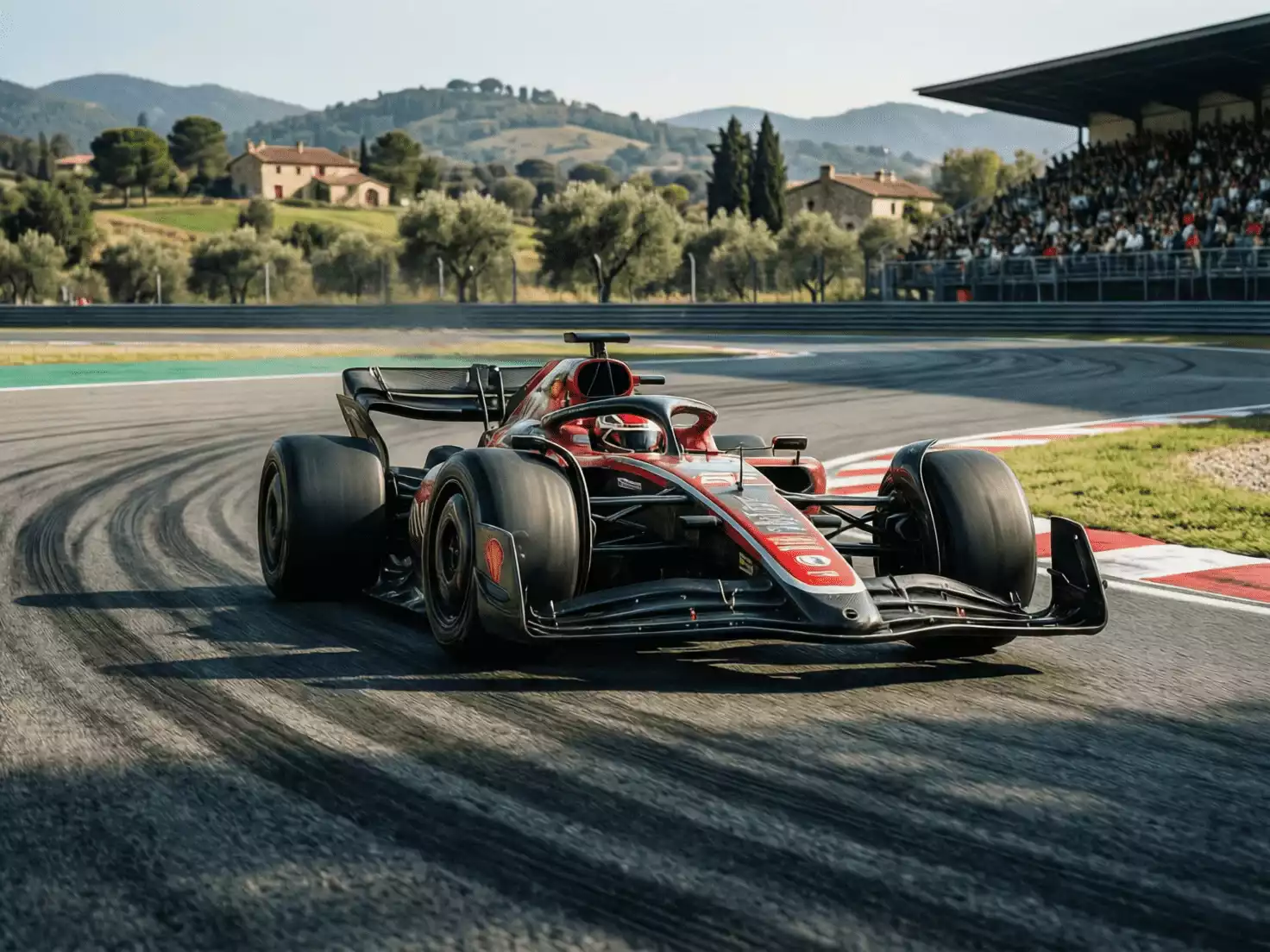 Monoplaza de F1 atravesando la secuencia de curvas rápidas del Circuit de Barcelona-Catalunya