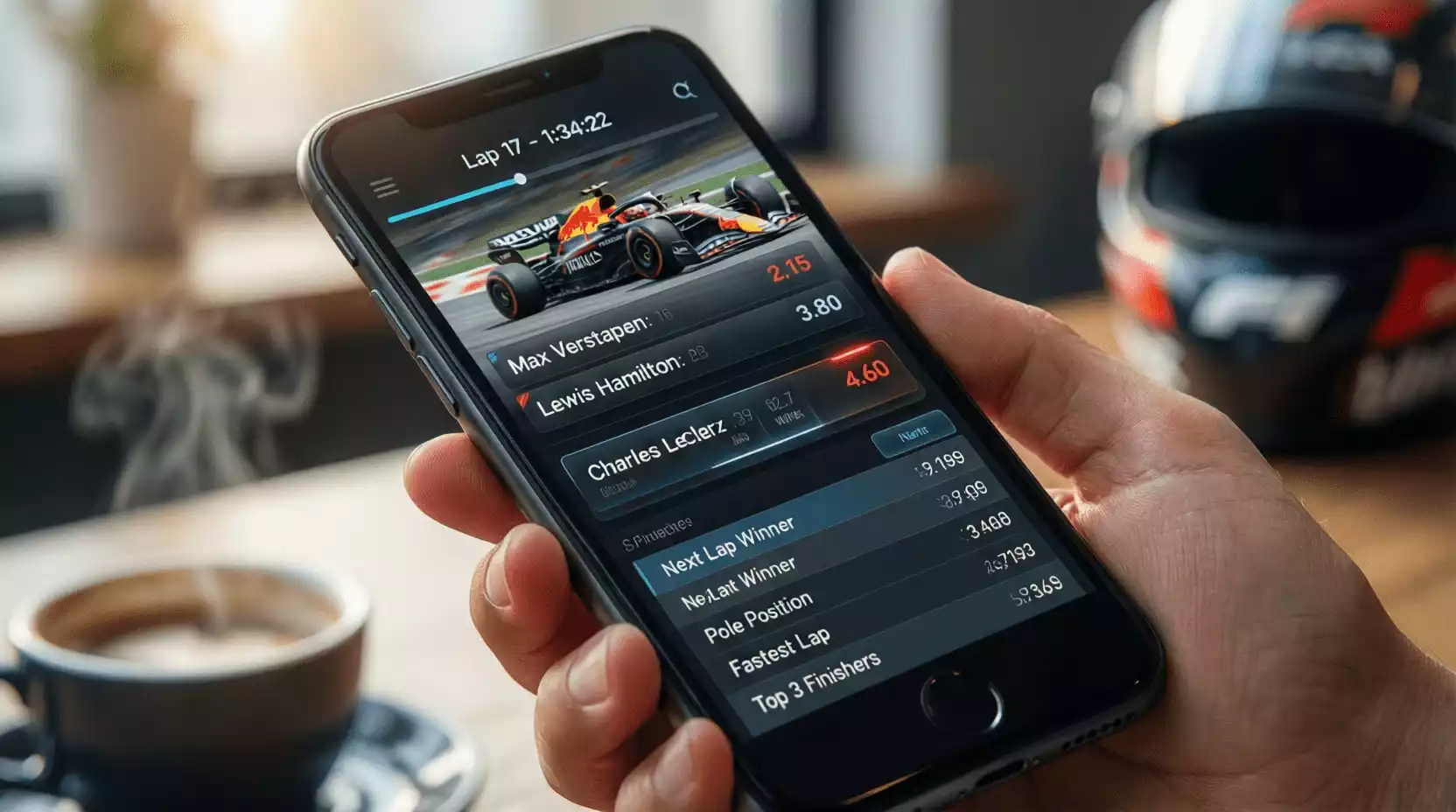 Aplicaciones móviles para apuestas en vivo de Fórmula 1