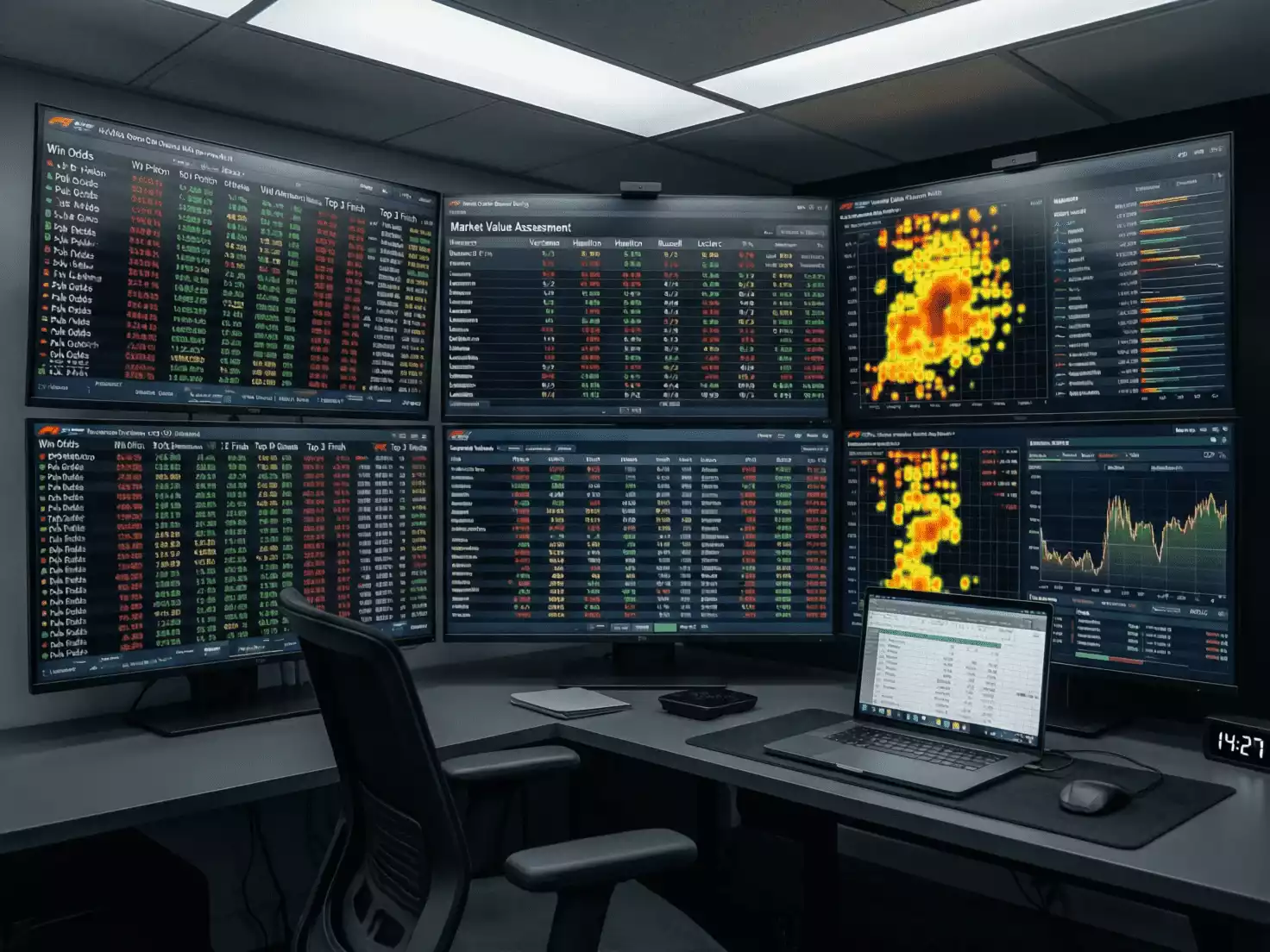 Comparación de cuotas de diferentes casas de apuestas para F1