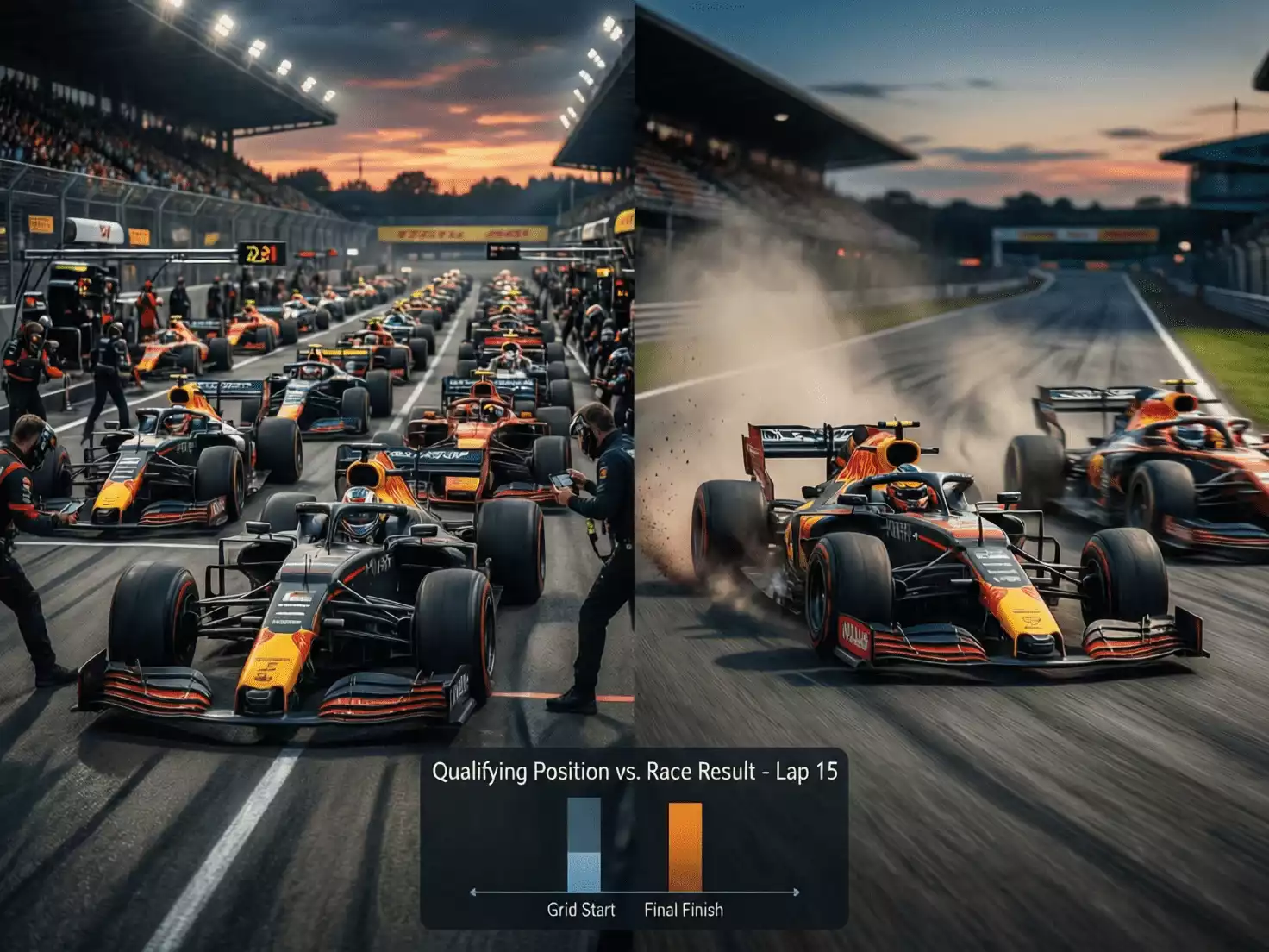 Análisis de clasificación vs carrera en apuestas F1