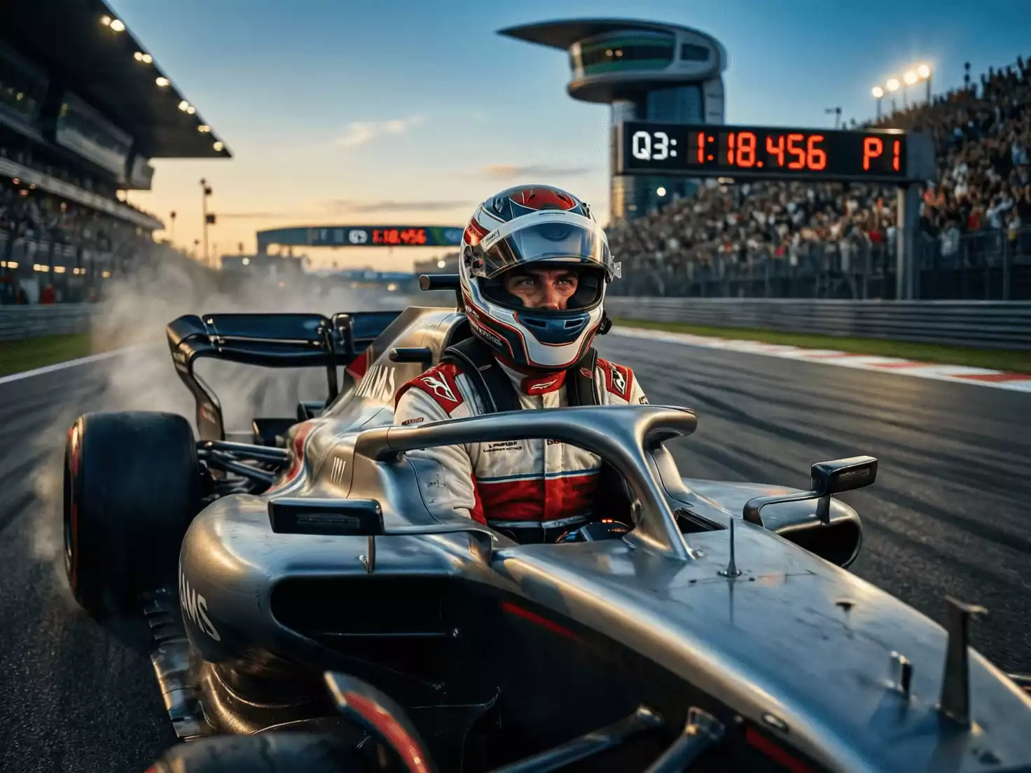 Carlos Sainz en vuelta rápida de clasificación con el Williams de F1