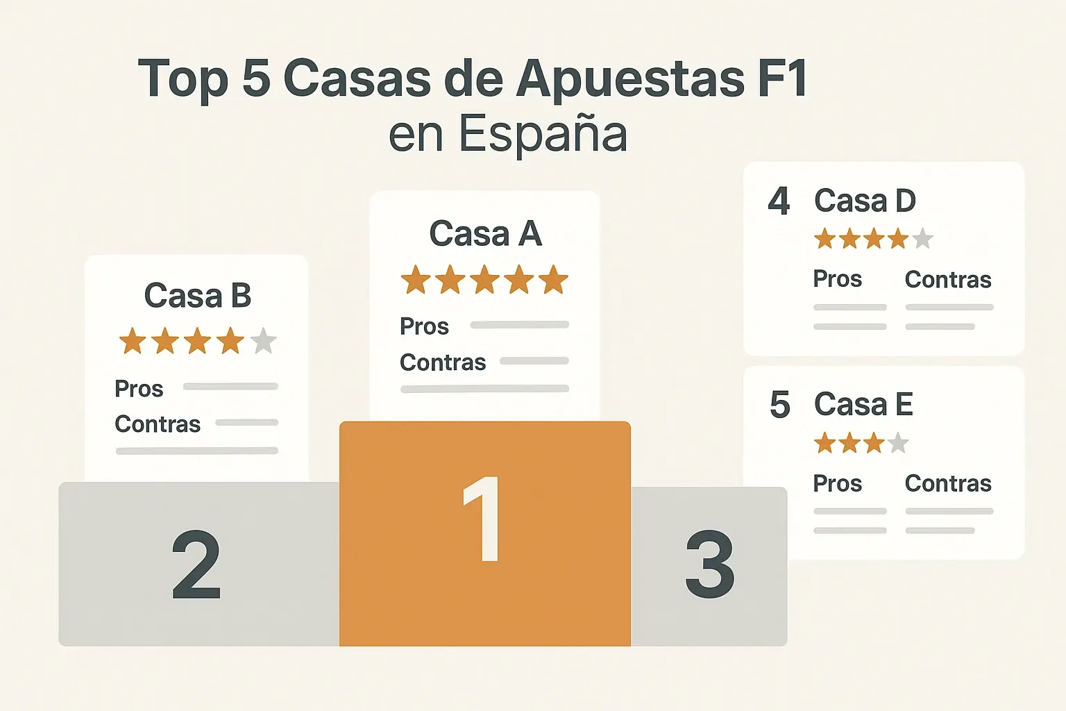 Ranking de las 5 mejores casas de apuestas para Fórmula 1 en España